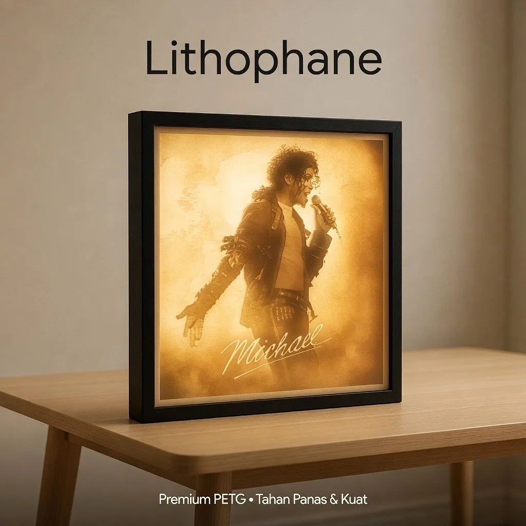 Lithophane Custom LED Frame Foto Menyala | PETG Premium Tahan Panas | Bisa Custom Foto Sendiri